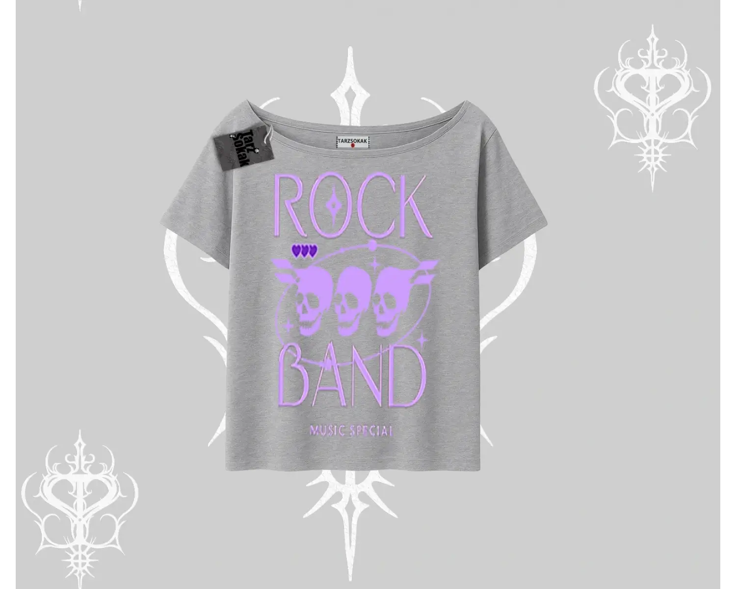 Kayık Yaka Tshirt Rock Band Street Noise Culture