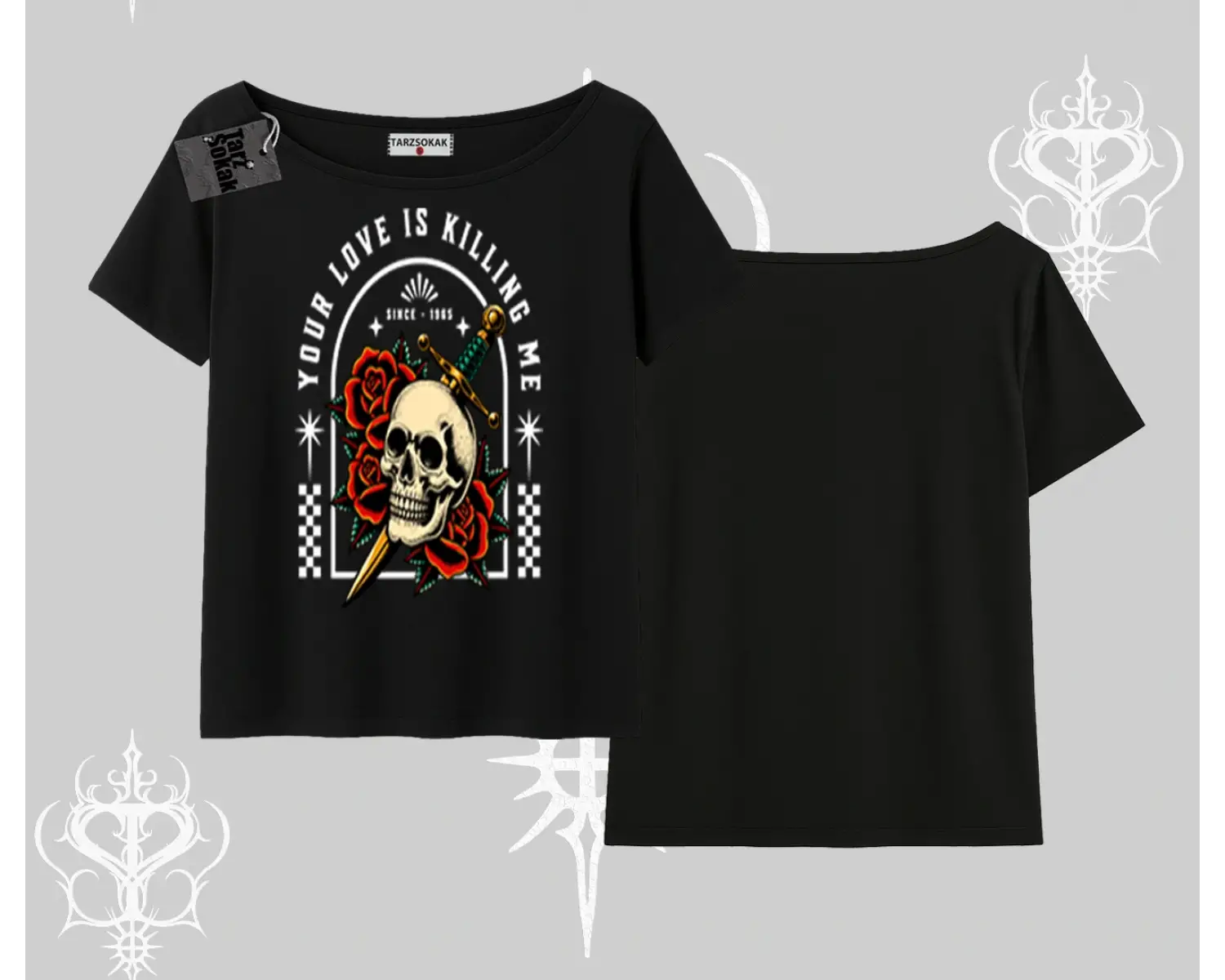 Kayık Yaka Tshirt Your Love Is Killing Me Dead Romance