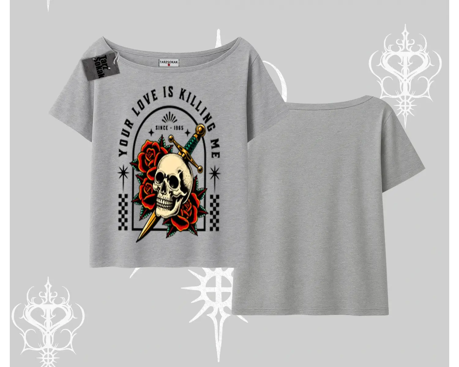 Kayık Yaka Tshirt Your Love Is Killing Me Dead Romance