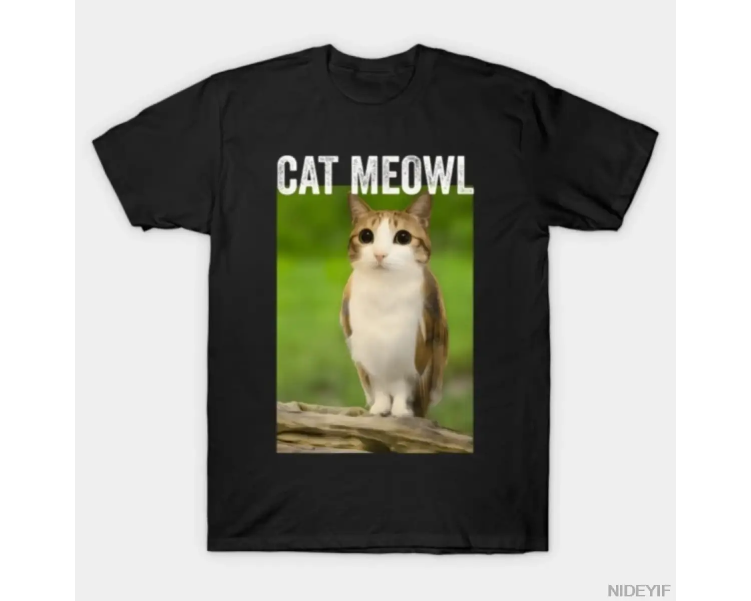 Kedi Miyavı Kedi Baykuşu Hayvan ve Evcil Hayvan Sahipleri İçin Erkek Kadın Tişörtü %100 Pamuk