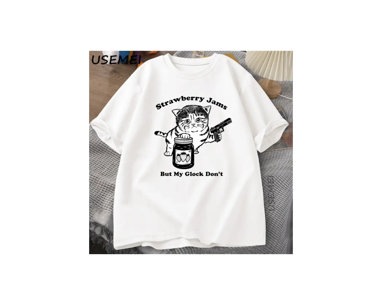 Kedi T-Shirt Erkekler Komik Kedi Baba T-shirt Yaz Pamuklu Tişörtler Nefes Bol Giysiler Tees 2832