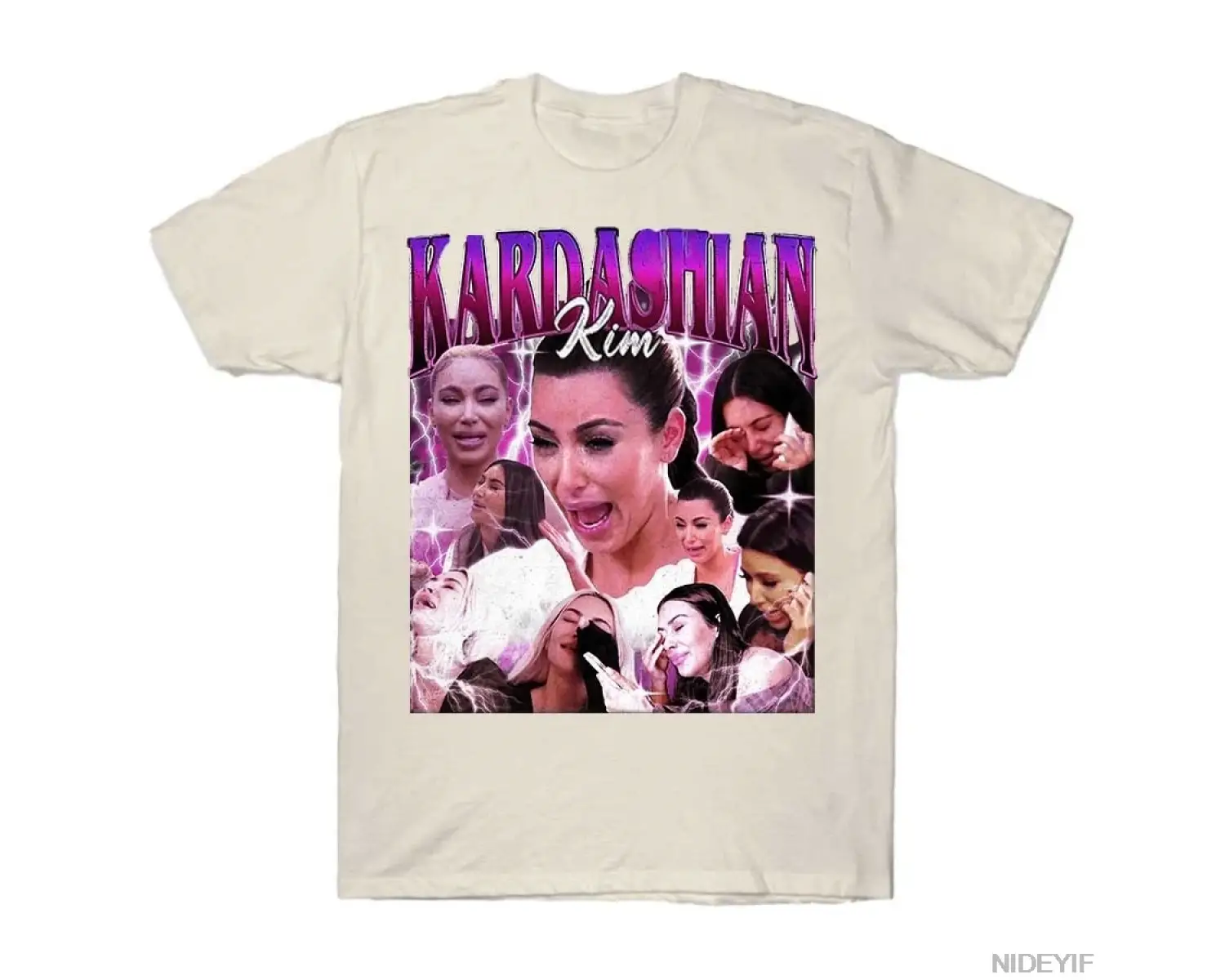 Kim Crying Meme T-shirt Erkekler Kadınlar Için % 100% Pamuklu T Shirt Kanye Kısa Kollu Üstler