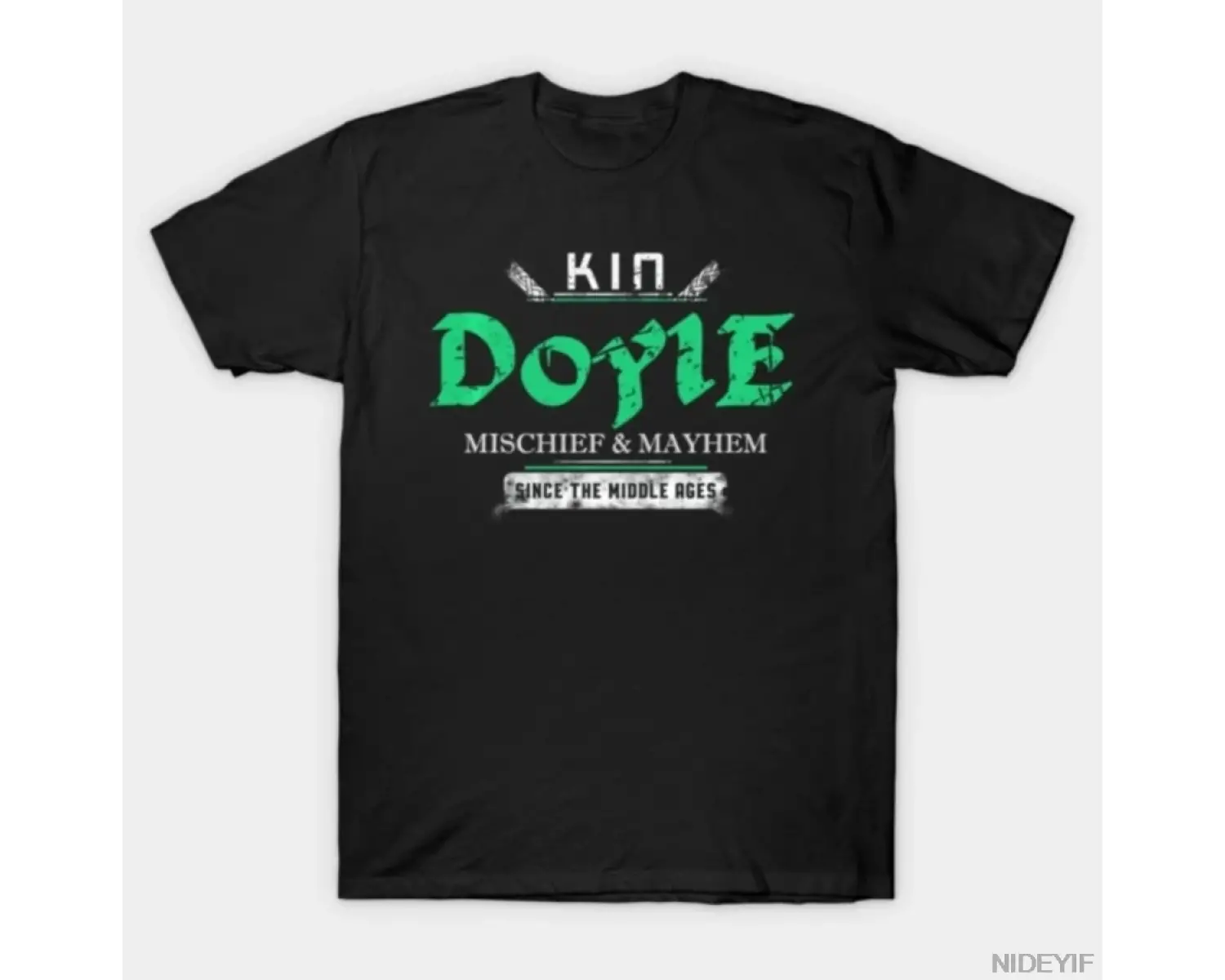 Kin Doyle Orta Çağdan Beri Yaramazlık ve Kargaşalar Mizah Erkekler Kadınlar İçin Tişört %100