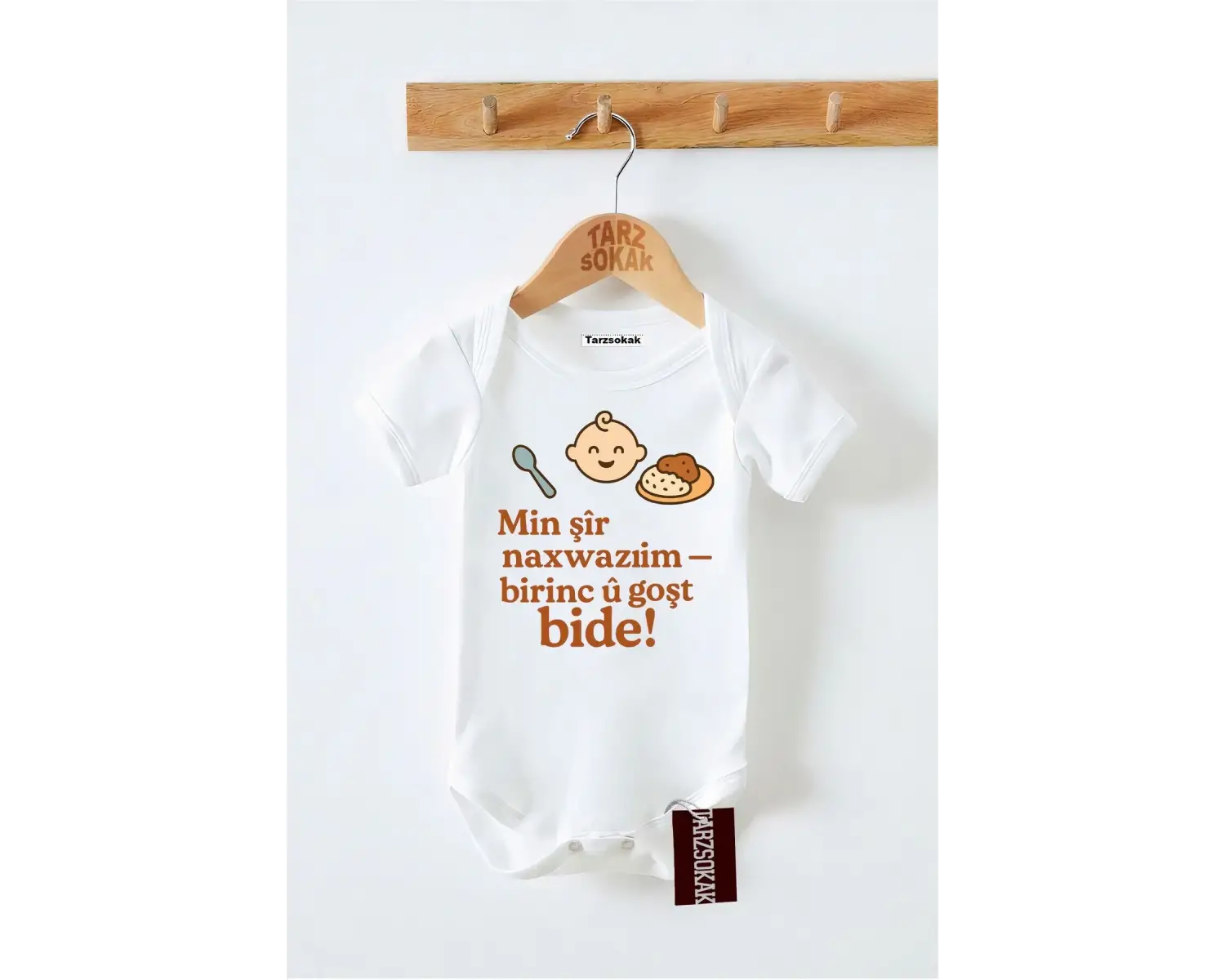 Kısa Kol Body BEN SÜT İSTEMEM. PİLAV VE ET VERİN KODZıbın26