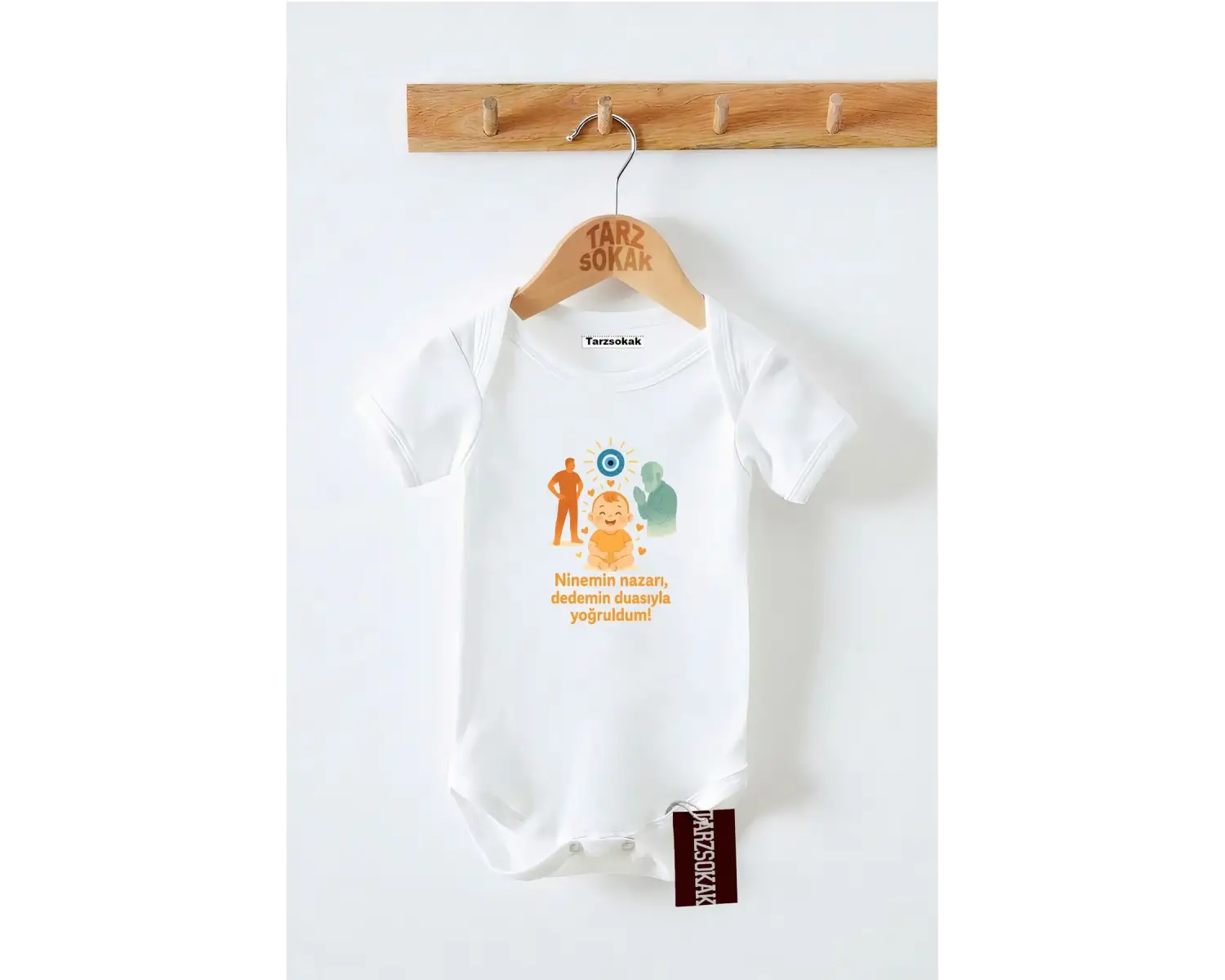 Kısa Kol Body NİNEMİN NAZARI DEDEMİN DUASIYLA YOĞRULDUM KODZıbın39