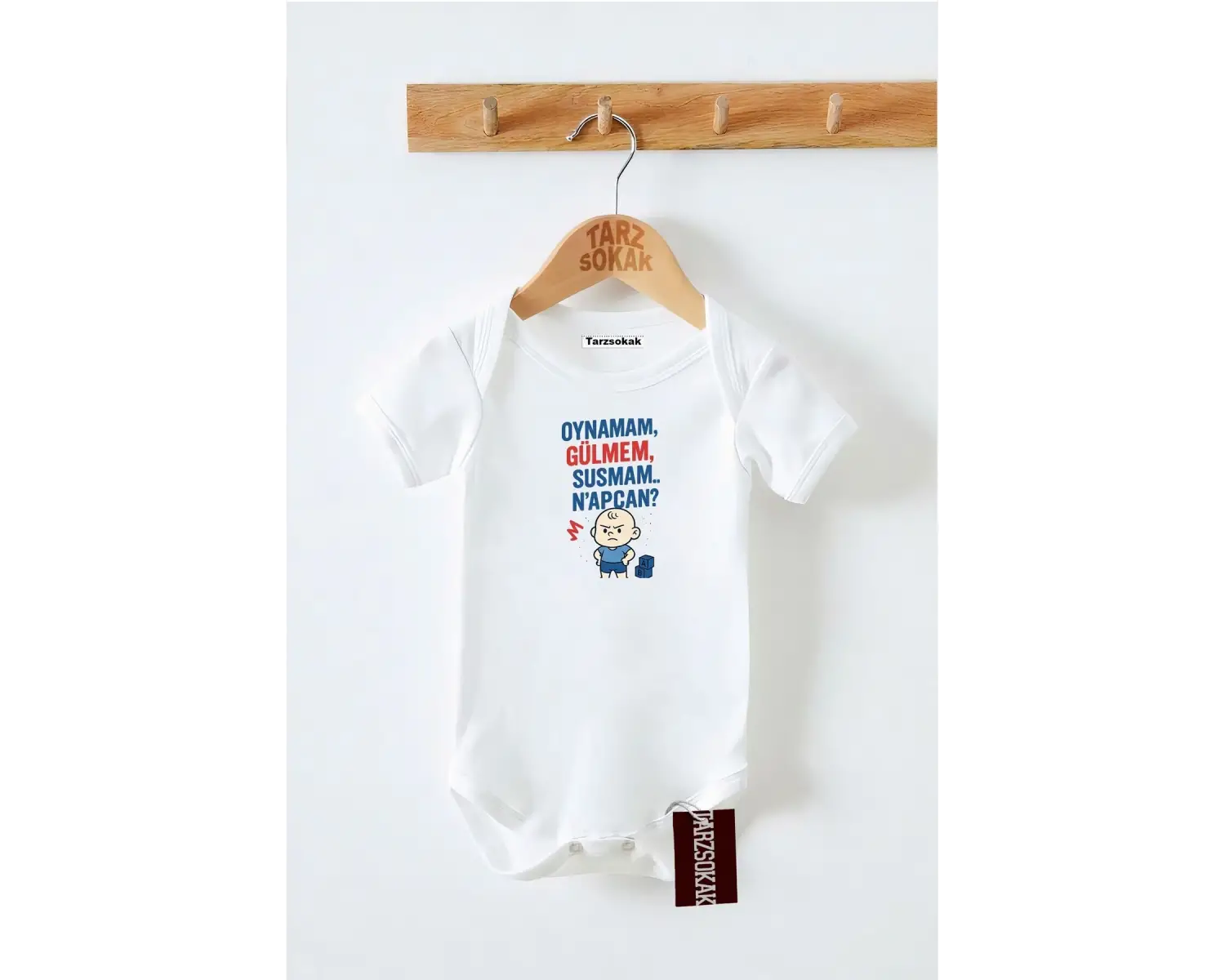 Kısa Kol Body OYNAMAM GÜLMEM SUSMAM NE YAPACAN KODZıbın43