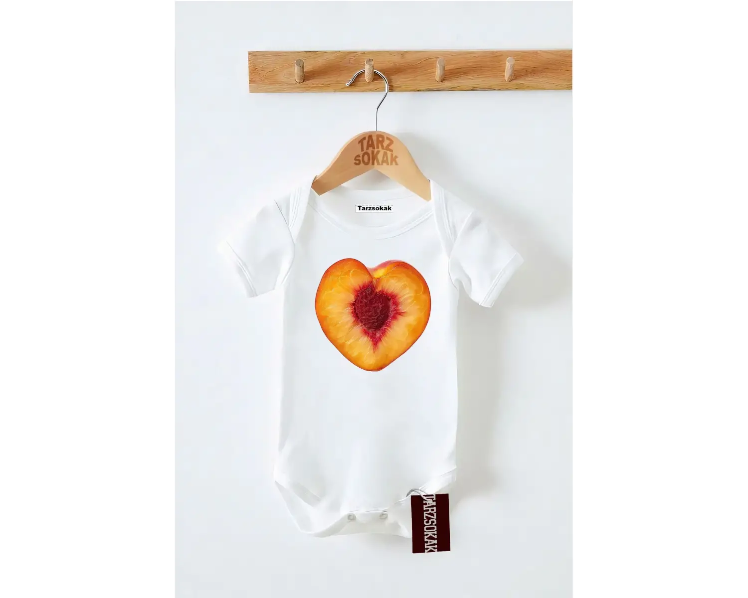 Kısa Kol Body Şeftali Desenli KODZıbın11