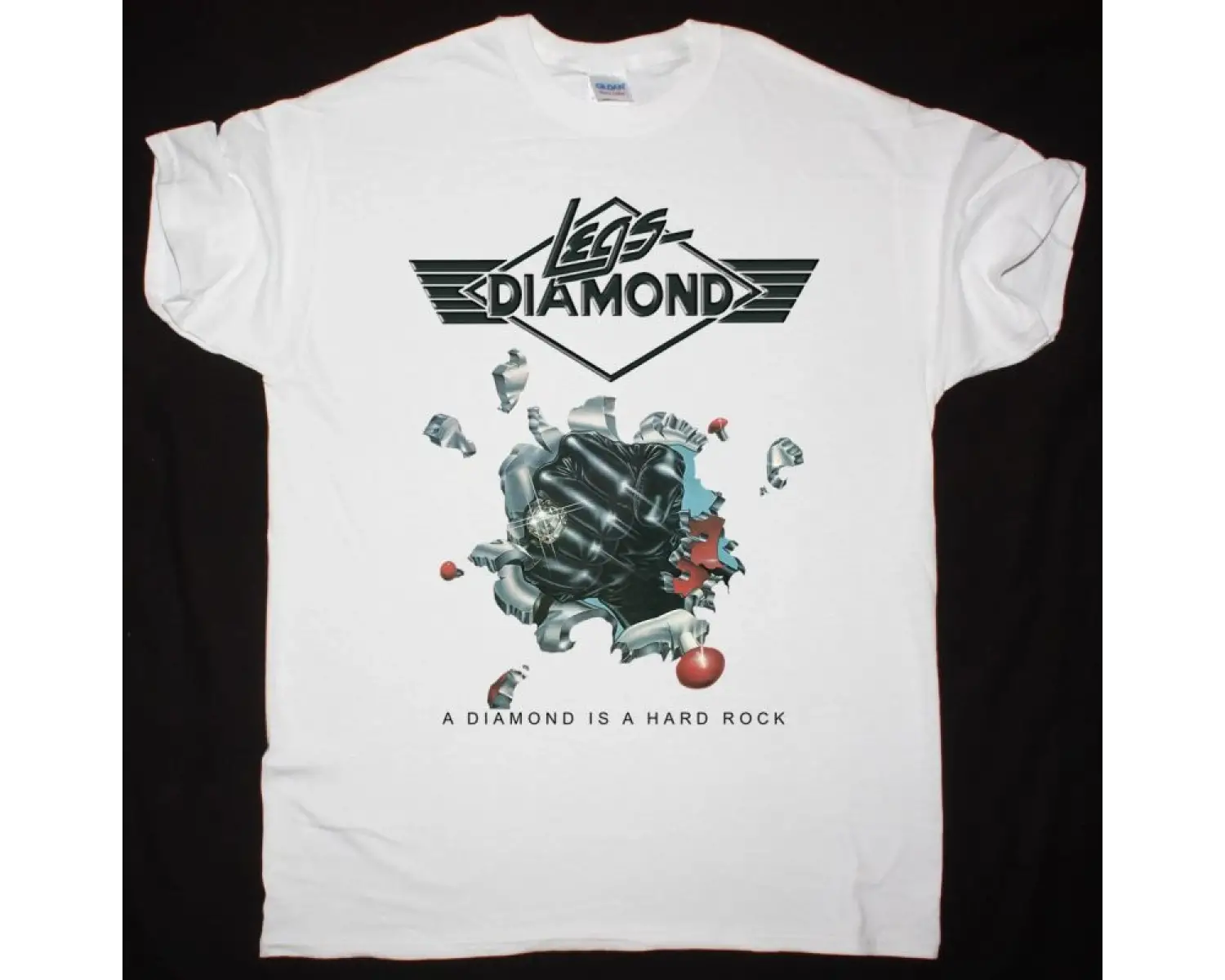 KISS WHITE LOGO NEW BLACK T-SHIRT ÖN BASKILI