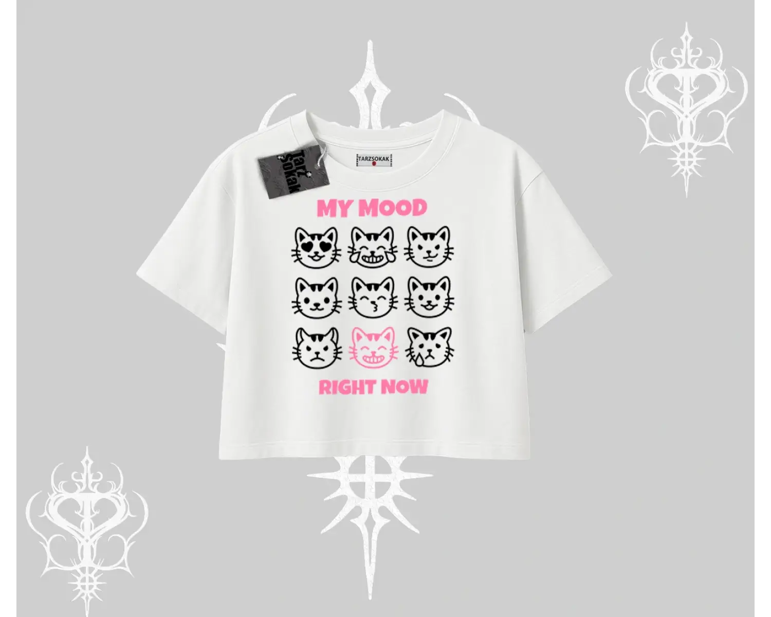 Kitti Sweet Mini Logo Baskılı Kapşonlu Sweatshirt