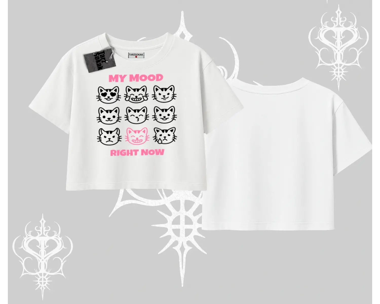 Kitti Sweet Mini Logo Baskılı Kapşonlu Sweatshirt