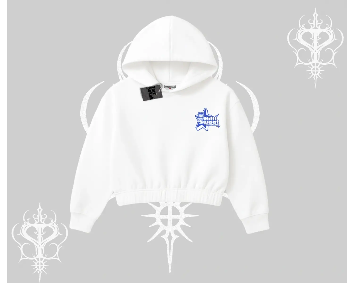 Kitti Sweet Mini Logo Baskılı Oversize Tshirt