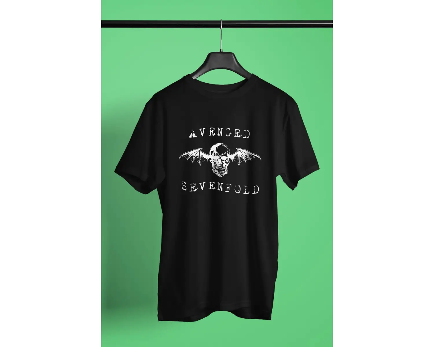 Ko Buta Avenged Sevenfold Baskılı Unisex Siyah Tişört Tk1236