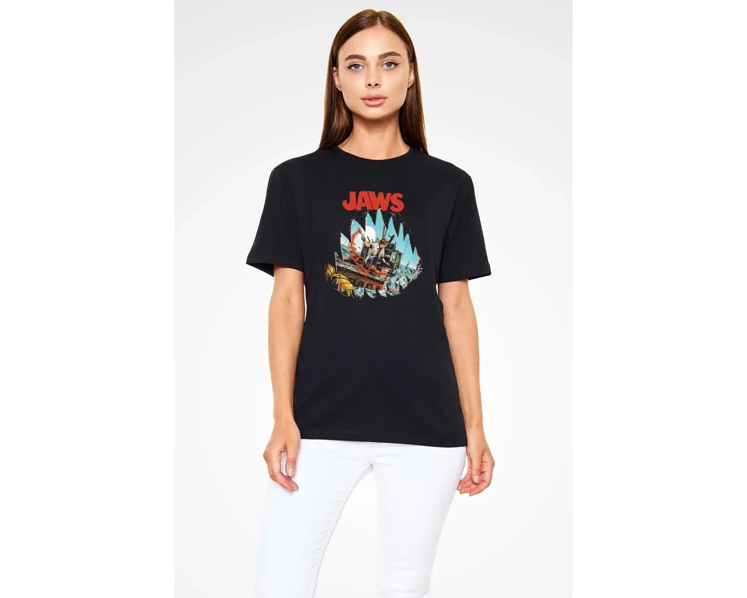 Ko Buta Jaws Siyah Unisex T-shirt T8173