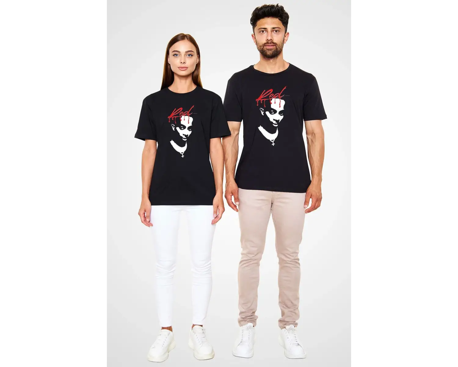 Ko Buta Playboi Carti Baskılı Unisex Siyah Tişört - Tshirt T57409