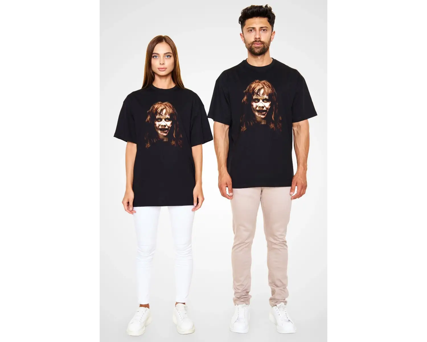 Ko Buta The Exorcist Siyah Unisex Oversize Tişört Os13198