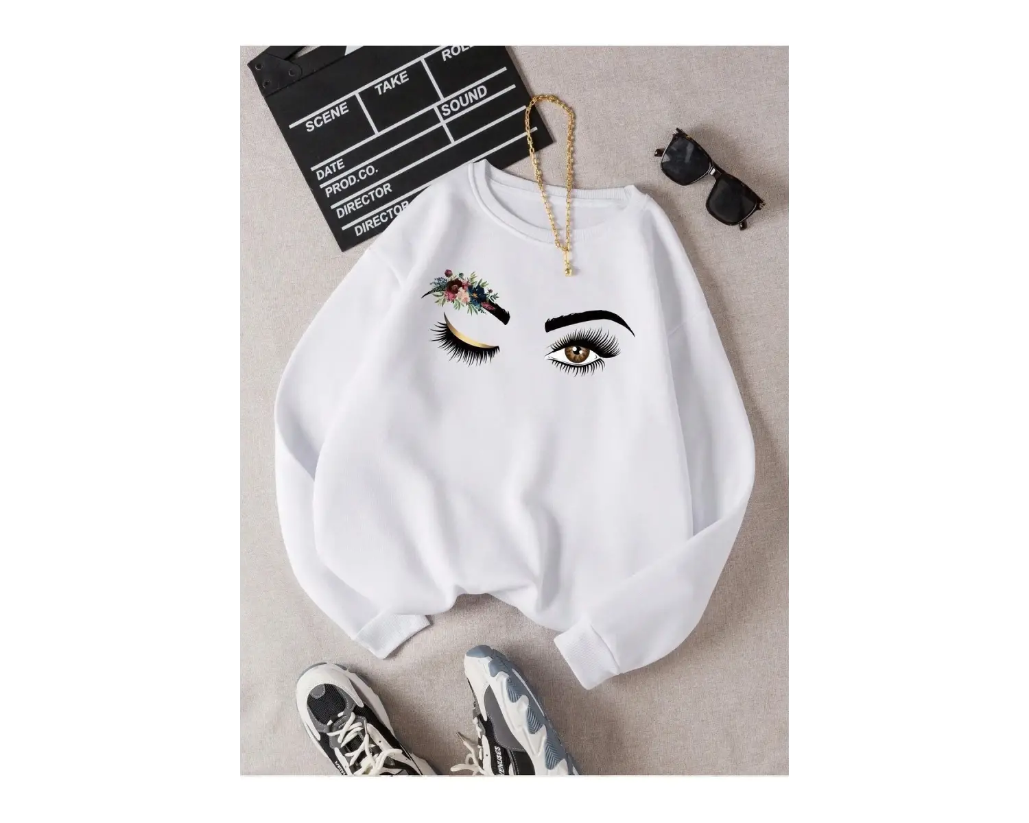 KOD ADR-SHEN EZwear Floral & Figure Graphic Thermal Lined Sweatshirt