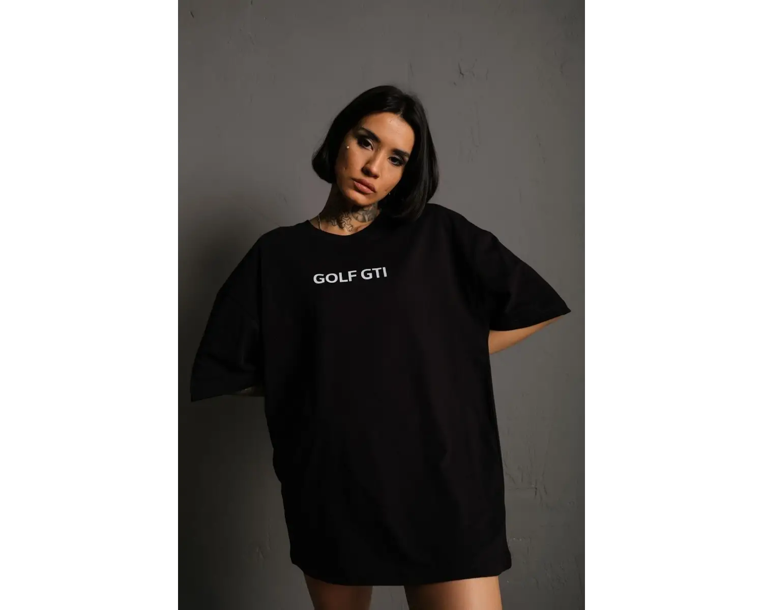 KOD:IZEI - Unisex Oversize Golf Araba Baskılı Pamuklu T-shirt P--1010