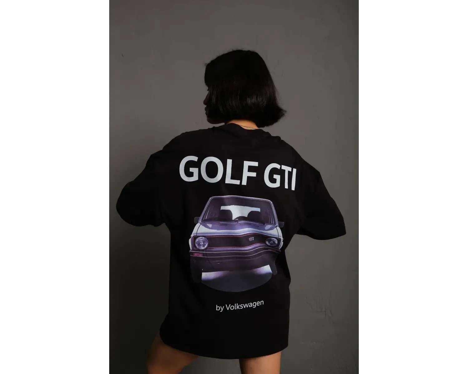 KOD:IZEI - Unisex Oversize Golf Araba Baskılı Pamuklu T-shirt P--1010