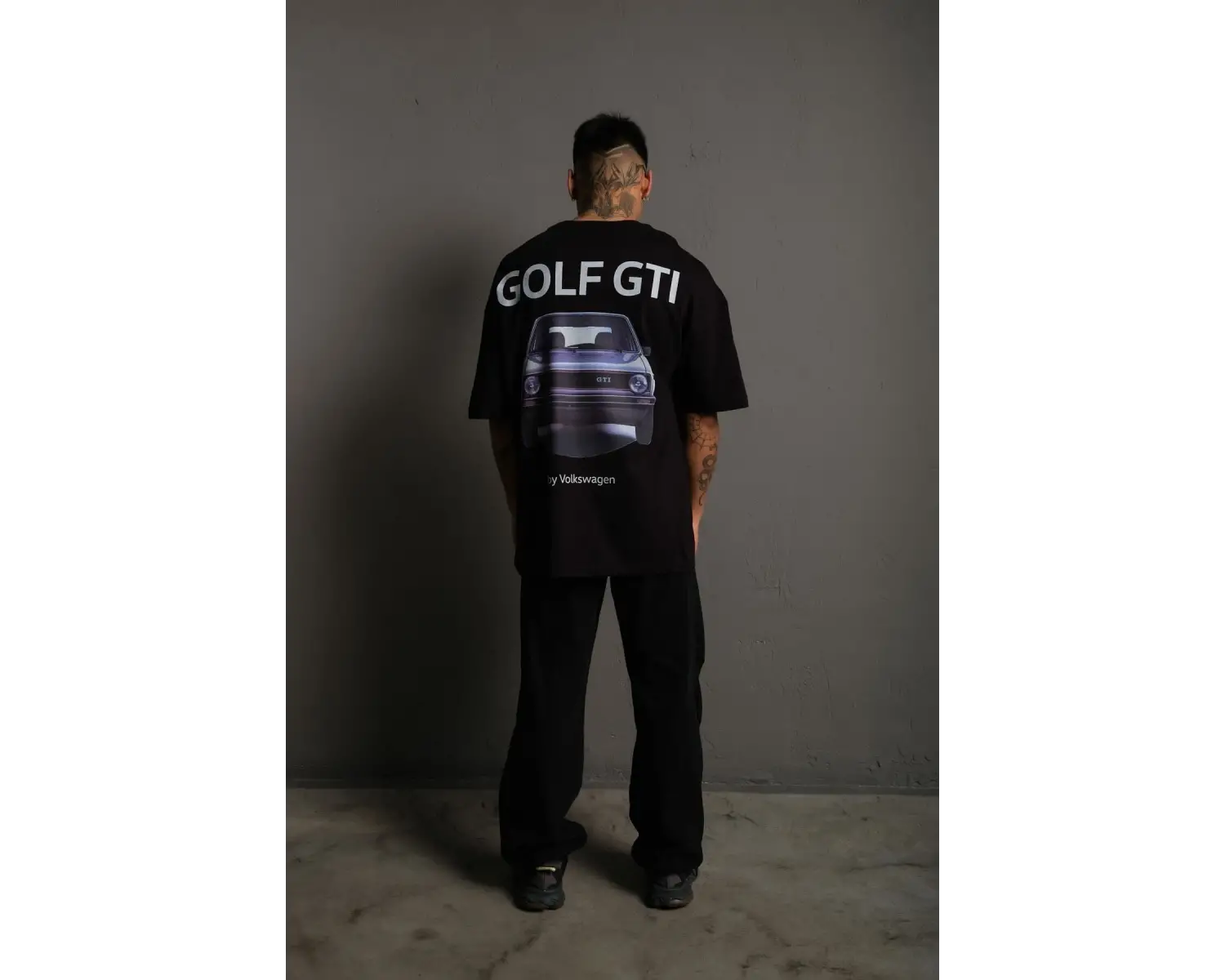 KOD:IZEI - Unisex Oversize Golf Araba Baskılı Pamuklu T-shirt P--1010