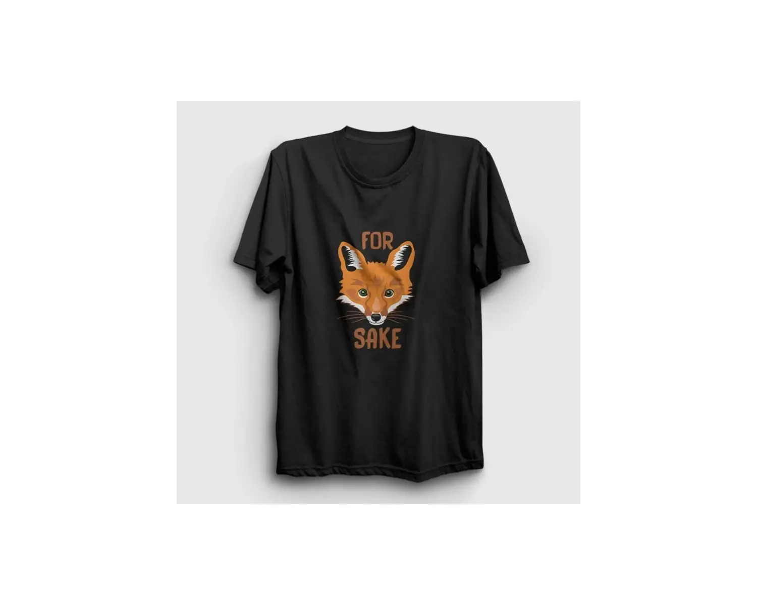 KOD:Presmono Unisex Siyah For Fox Sake Tilki T-shirt 400828tt