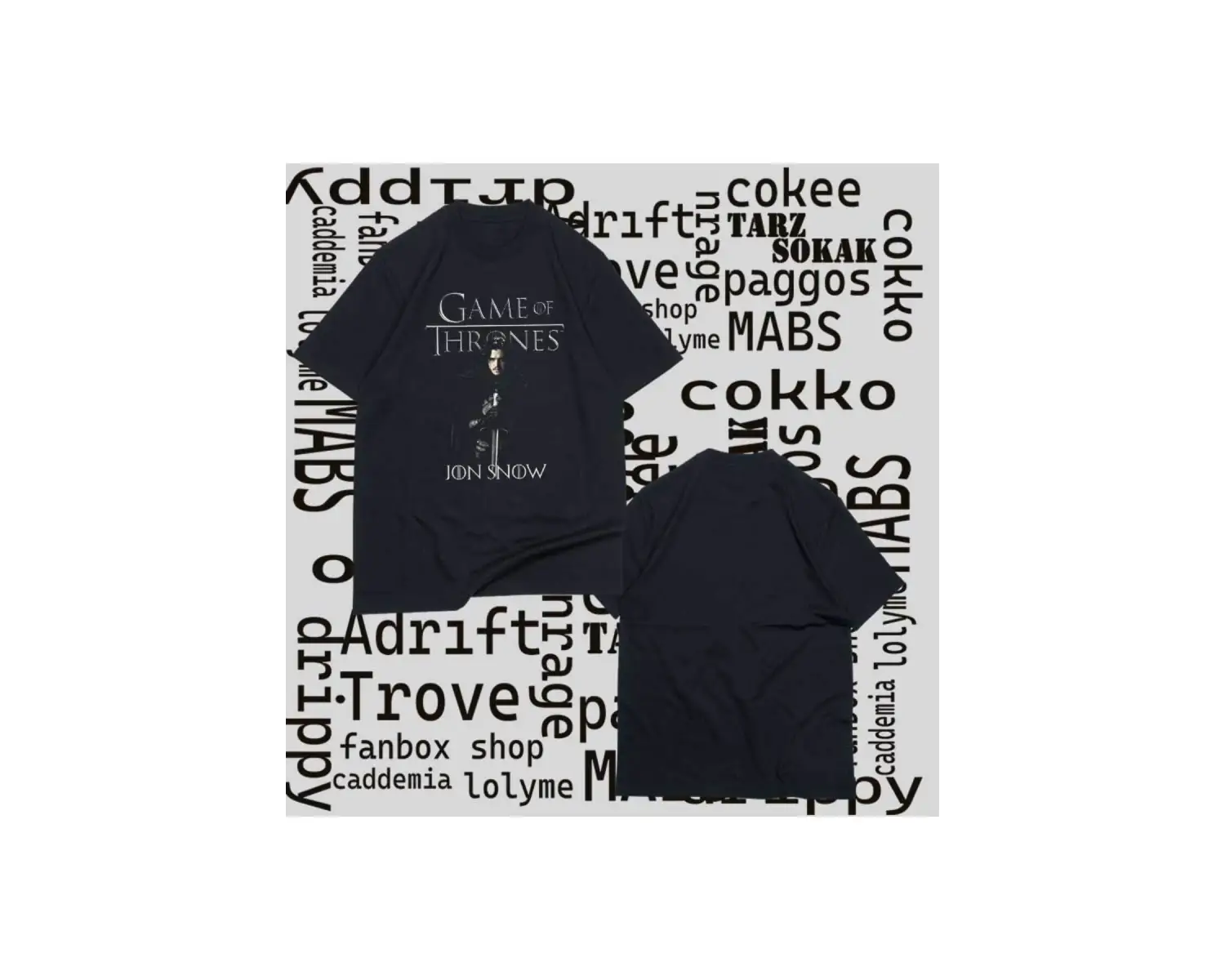 Kod Presss Unisex Siyah Jon Snow V2 Dizi Game Of Thrones T-shirt 360007tt