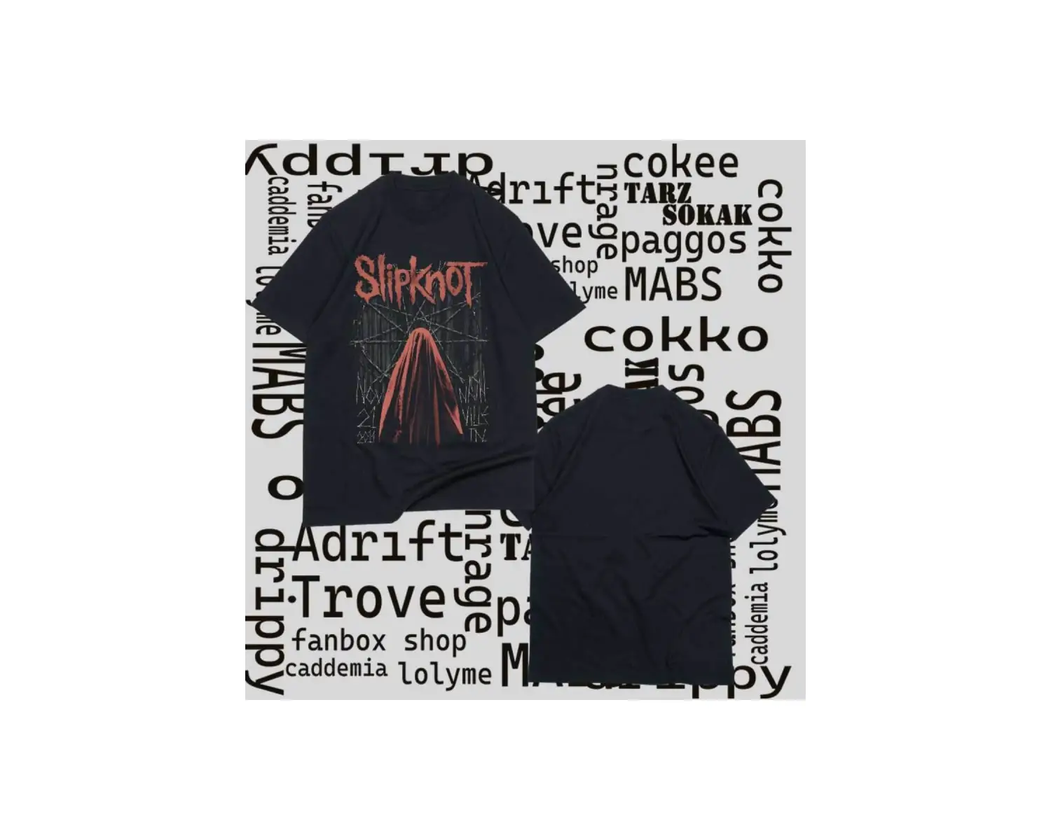 Kod Presss Unisex Siyah Nashville Slipknot T-shirt 112938tt