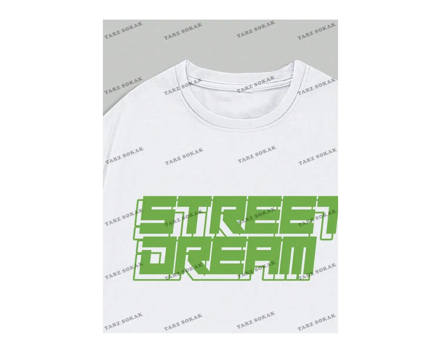 KOD Trend Anime Erkekler Beyaz Karikatür Baskılı Sırt Tasarımlı Kısa Kollu Tişört