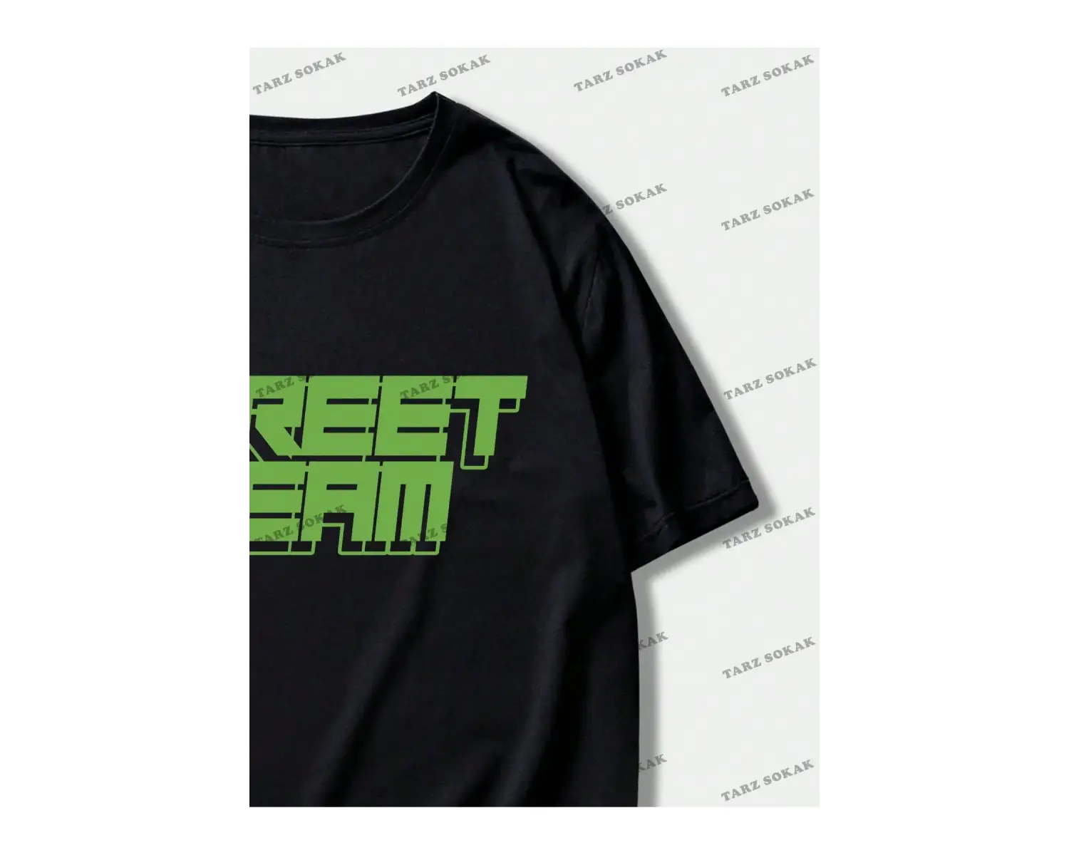 KOD Trend Anime Erkekler Beyaz Karikatür Baskılı Sırt Tasarımlı Kısa Kollu Tişört