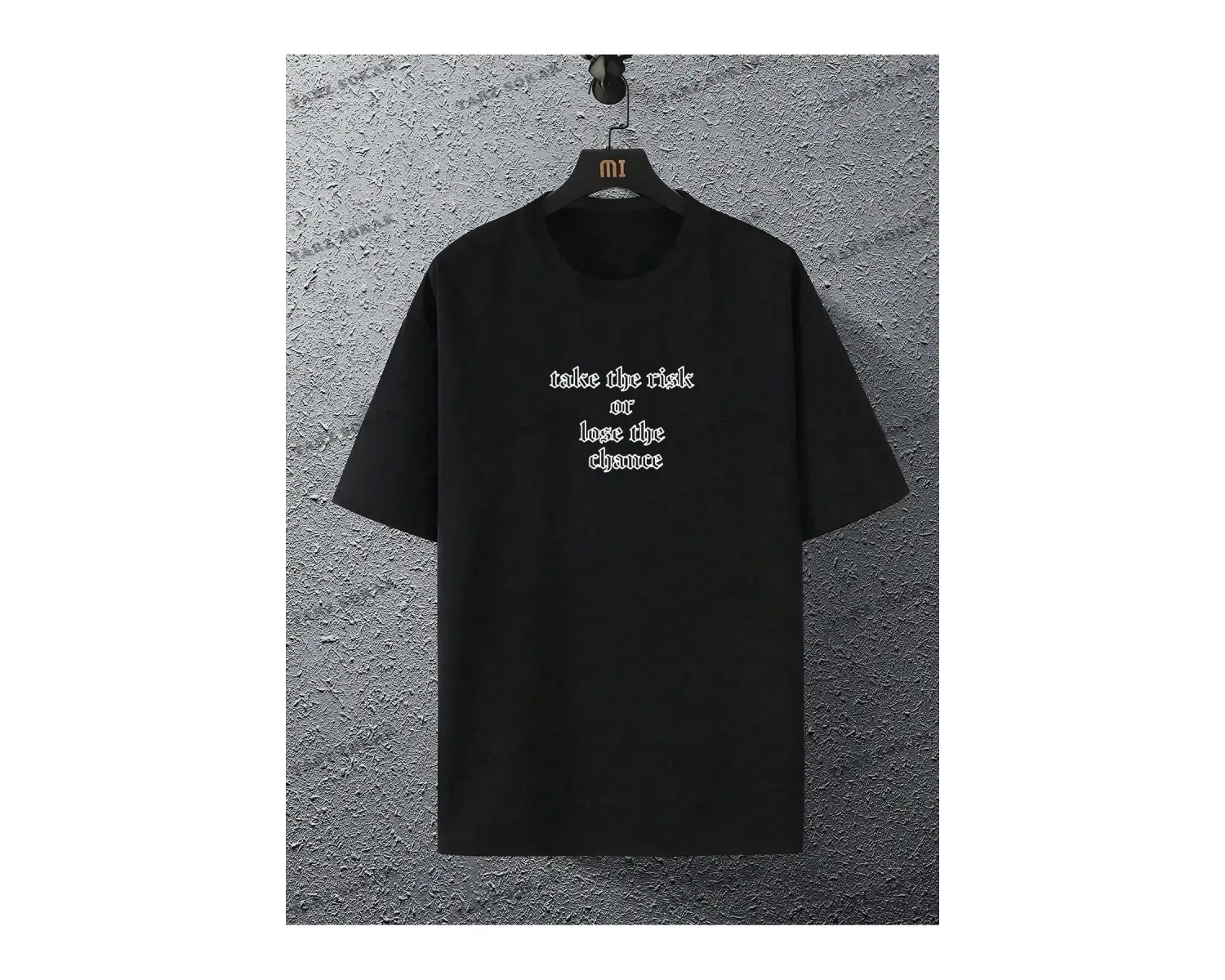 KOD Trend EMRG Erkek Büyük Beden Düşük Omuzlu Tişört Çizgi Film Karakteri ve Harf Baskılı