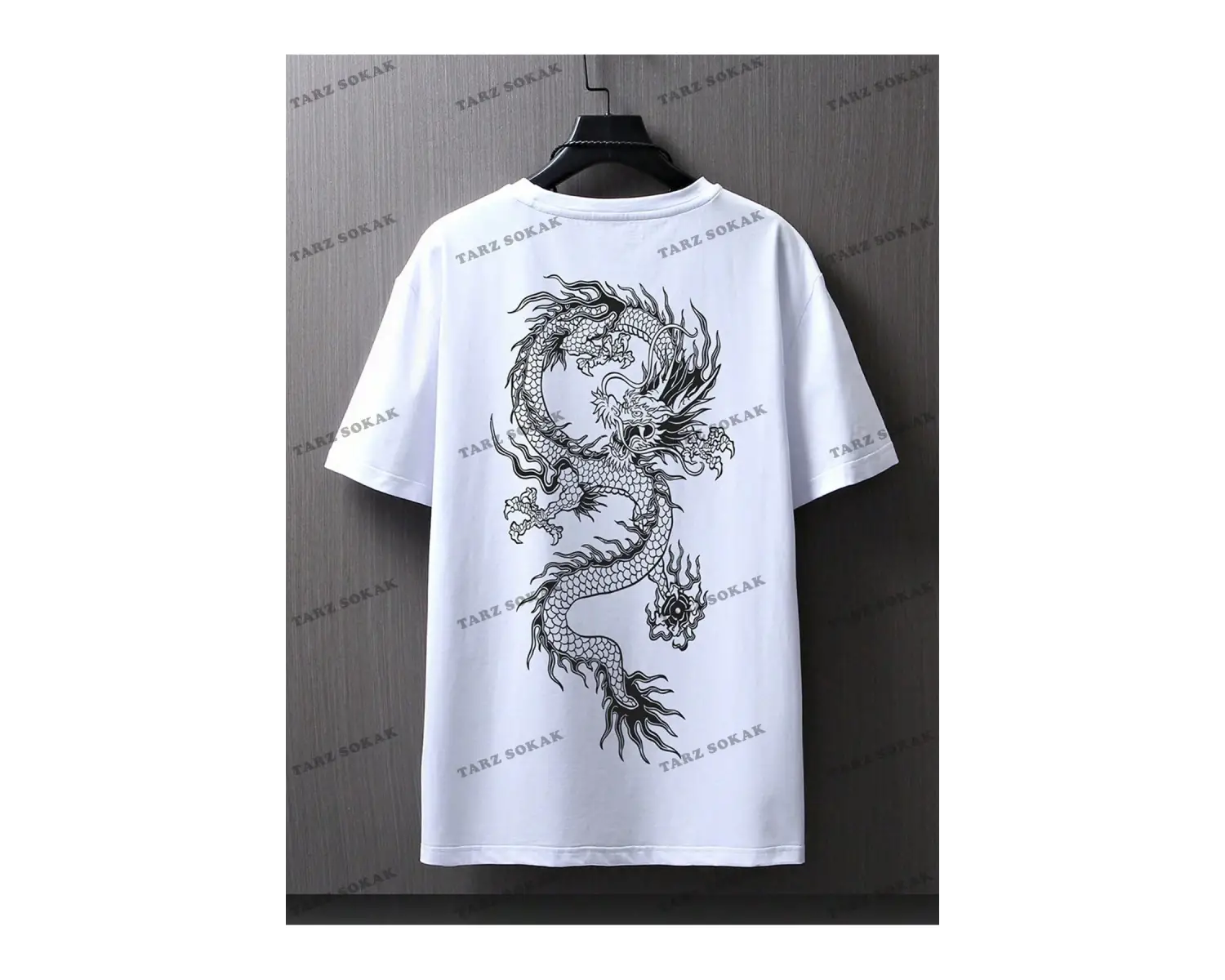 KOD Trend EMRG Erkek Ejderha Baskılı Kısa Kollu Tişört