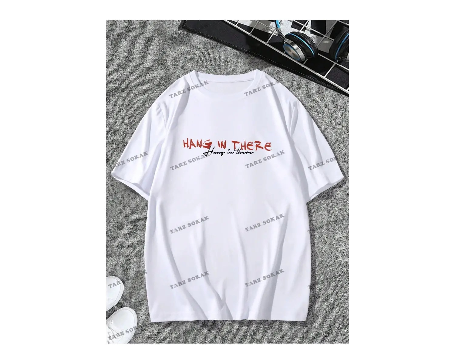 KOD Trend EMRG Erkek Mektup Baskılı Kısa Kollu Tişört