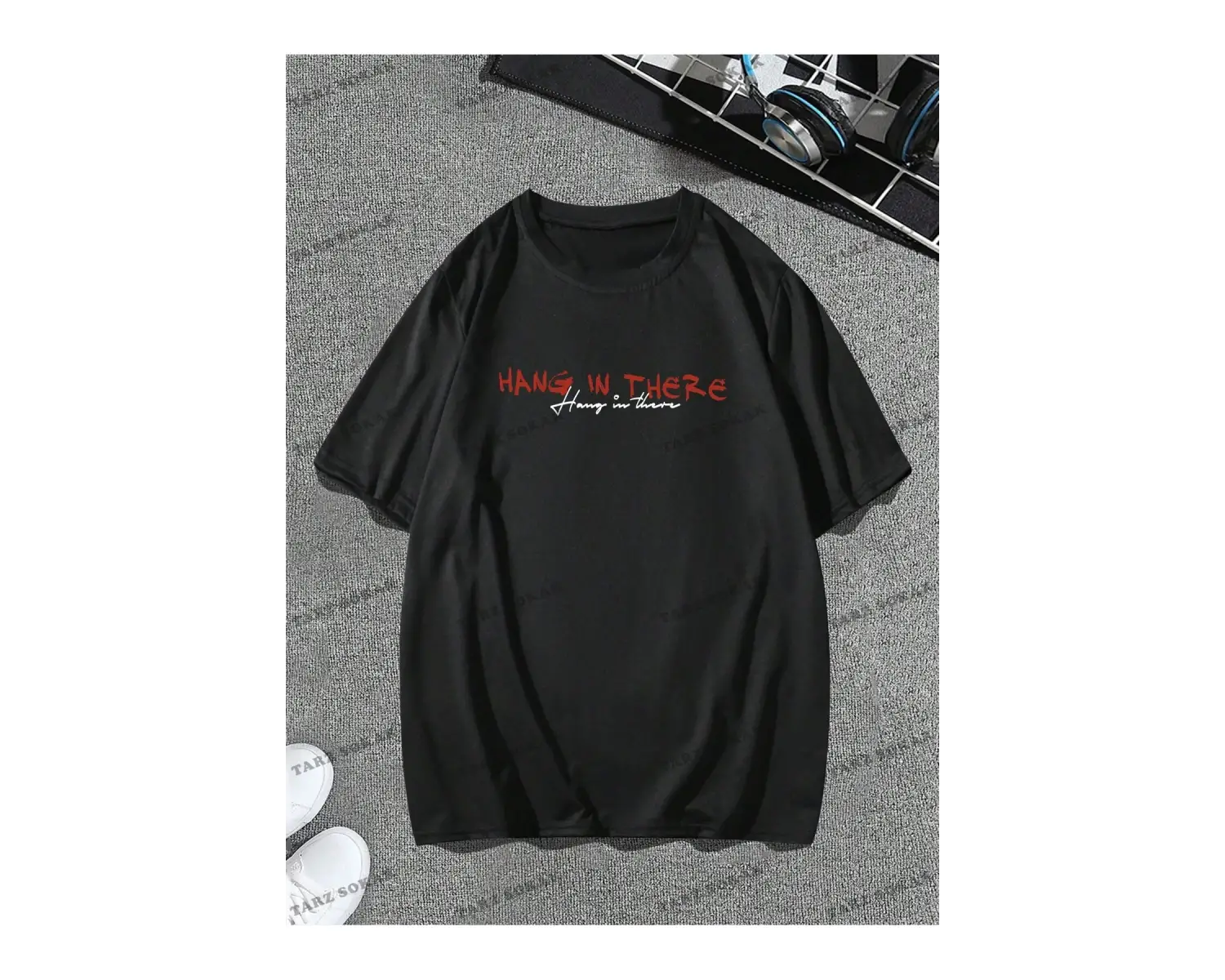 KOD Trend EMRG Erkek Mektup Baskılı Kısa Kollu Tişört