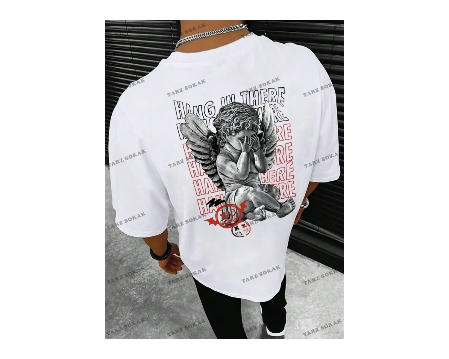 KOD Trend EMRG Erkek Mektup Baskılı Kısa Kollu Tişört