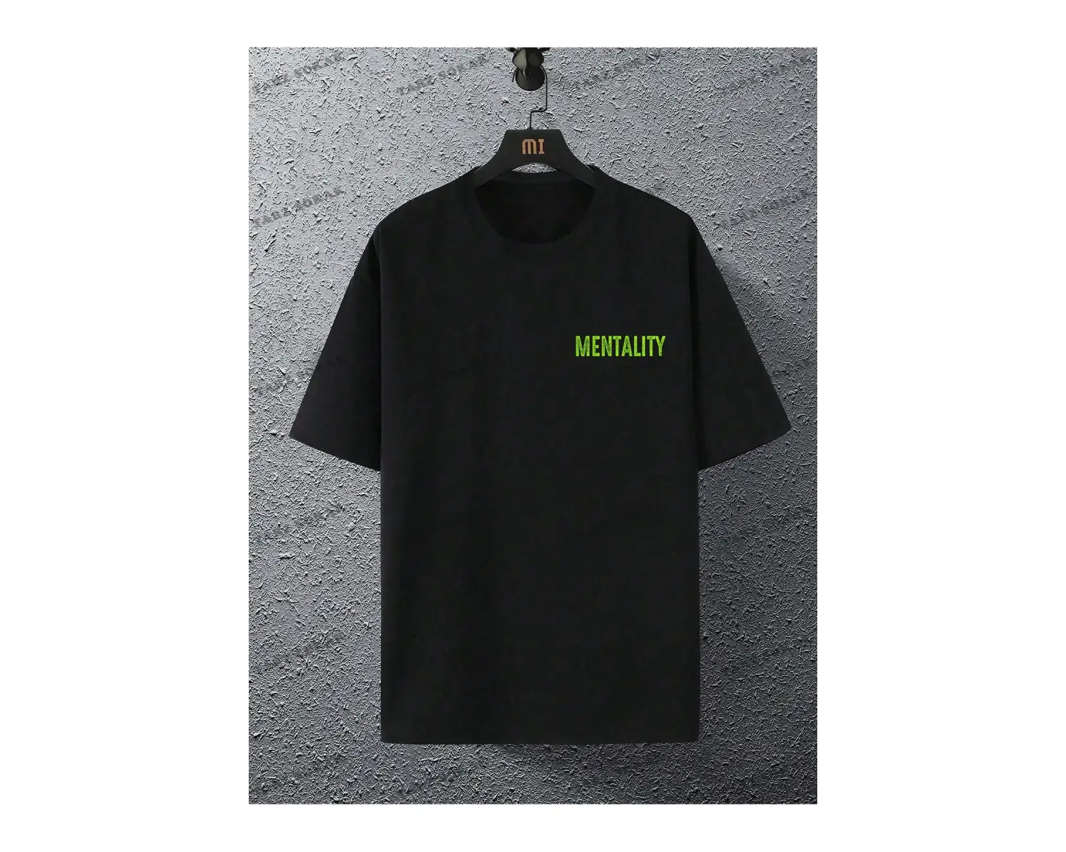 KOD Trend EMRG Erkek Melek Ve Slogan Baskılı Tişört