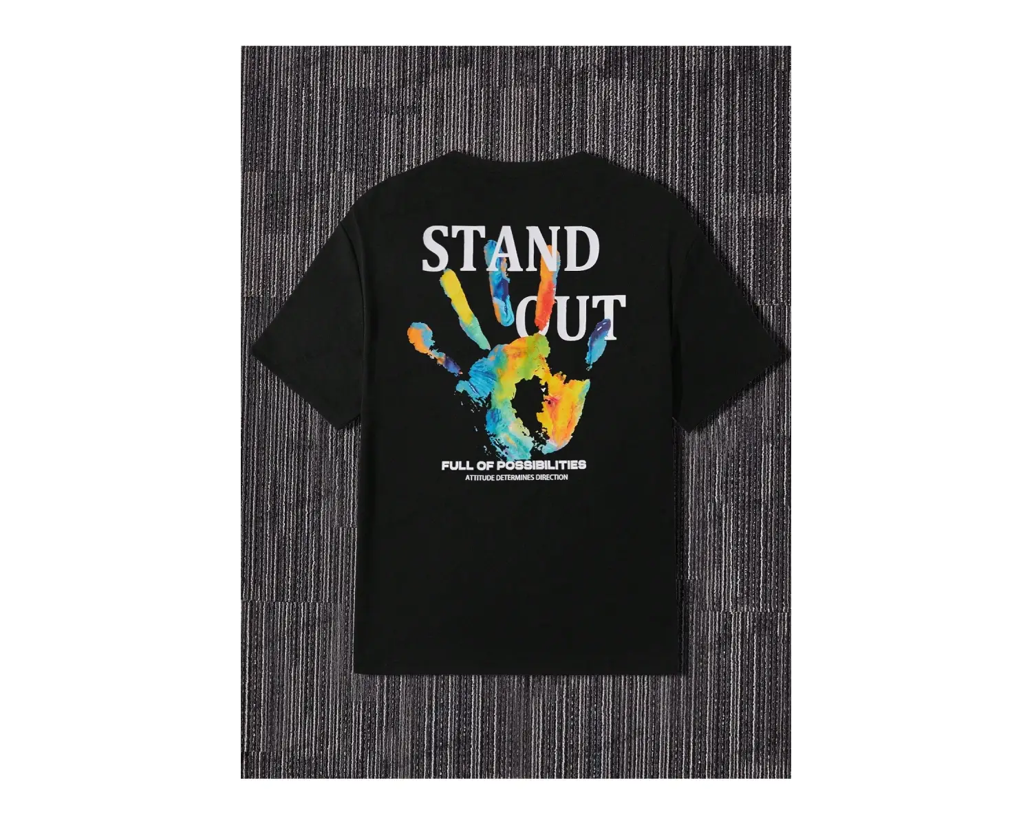 KOD Trend EMRG Sloganlı ve El Baskılı Erkek Bol Kesim Tişört