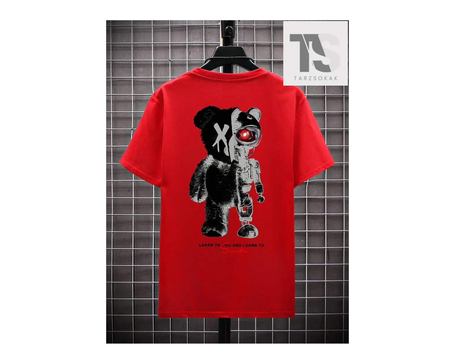 KOD Trend Erkek Beyaz Yuvarlak Yaka Baskılı T-shirt