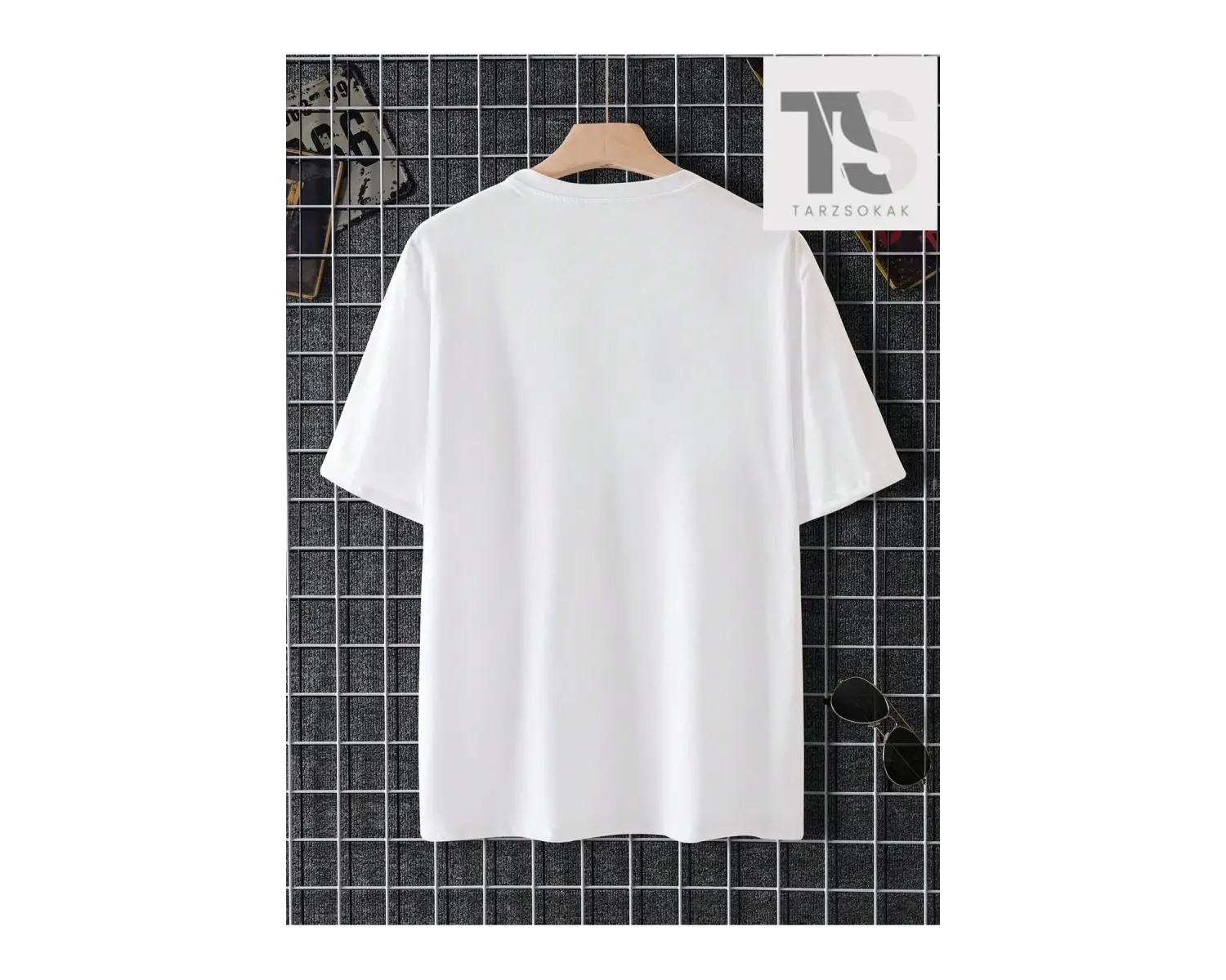 KOD Trend Erkek Beyaz Yuvarlak Yaka Baskılı T-shirt