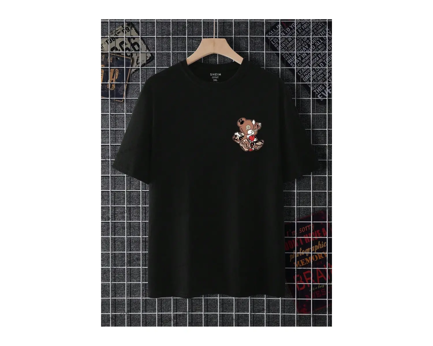 KOD Trend Erkek Büyük Beden Ayı Baskılı T-Shirt