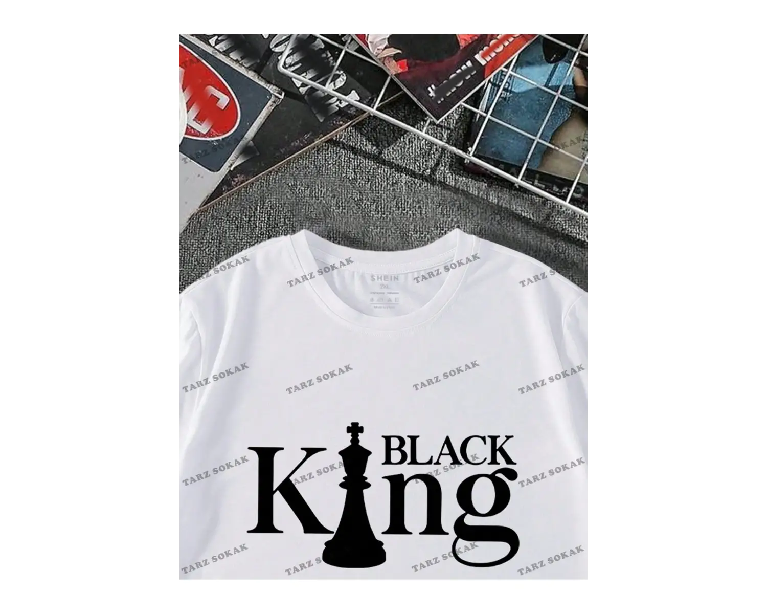 KOD Trend Erkek Büyük Beden Yazılı Kısa Kollu Tişört