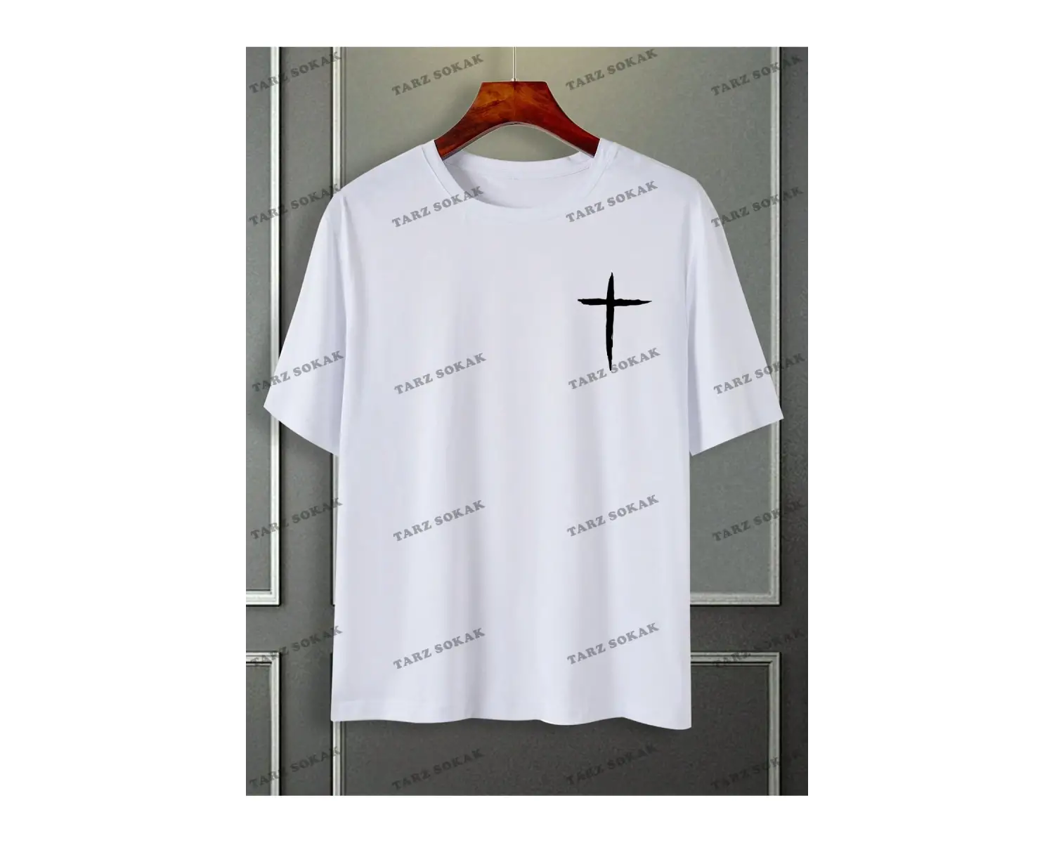 KOD Trend Erkek Çapraz Baskılı Tişört