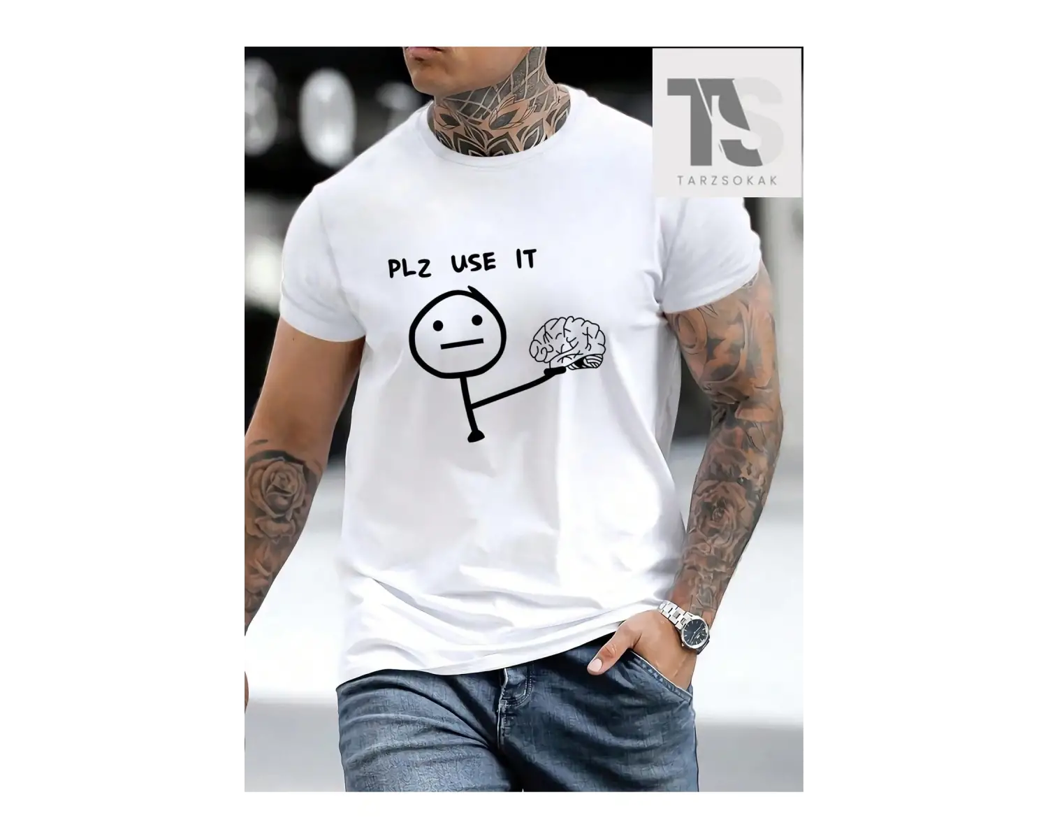 KOD Trend Erkek Karikatür & Slogan Grafikli Tişört