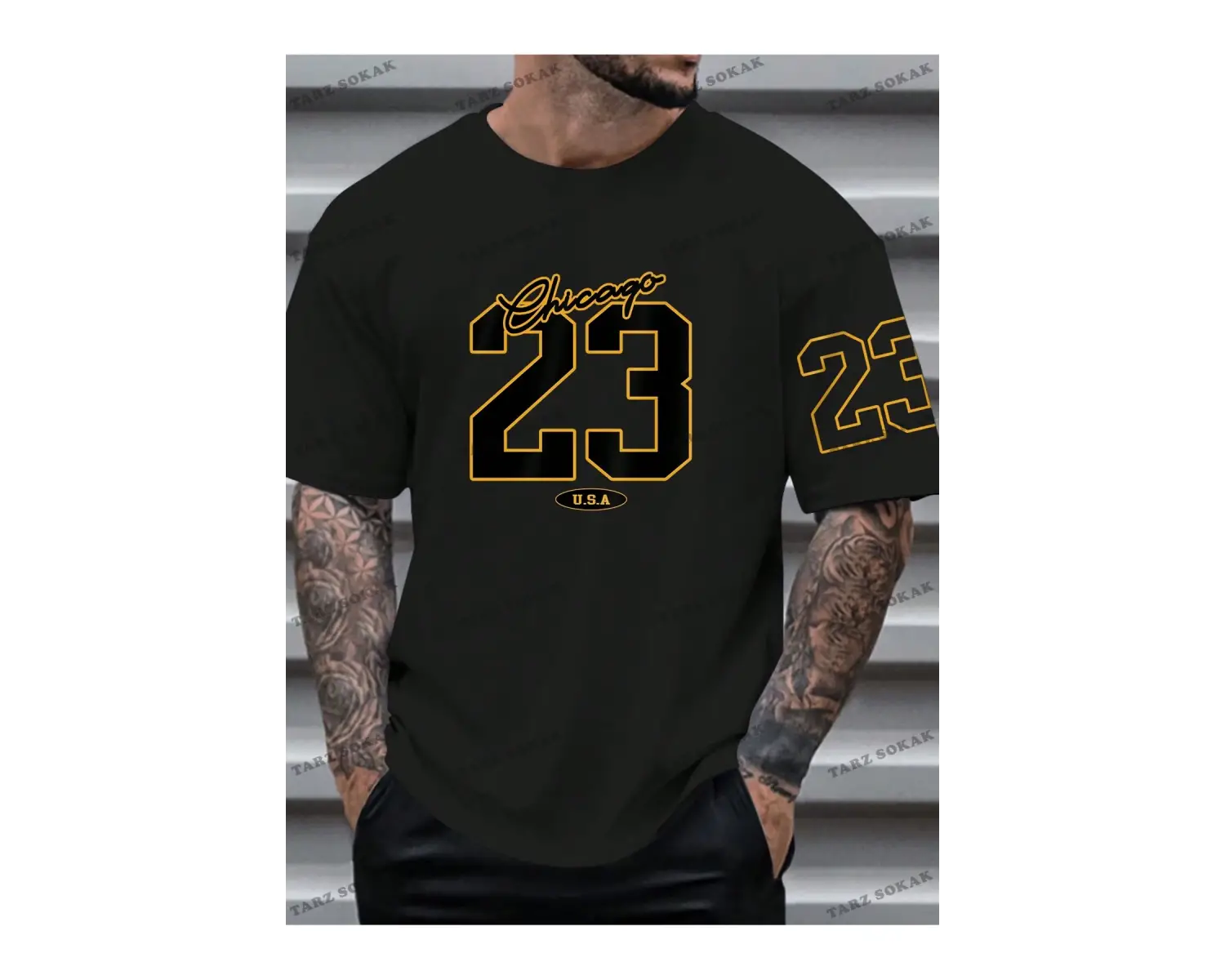 KOD Trend Erkek Mektup Grafikli Tişört