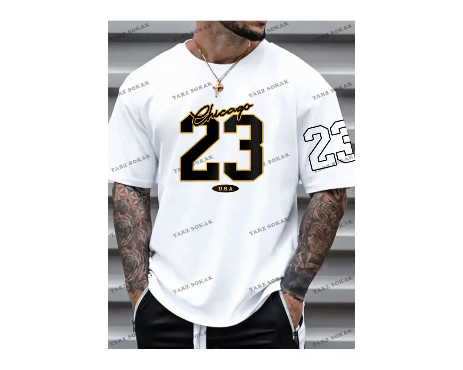 KOD Trend Erkek Mektup Grafikli Tişört