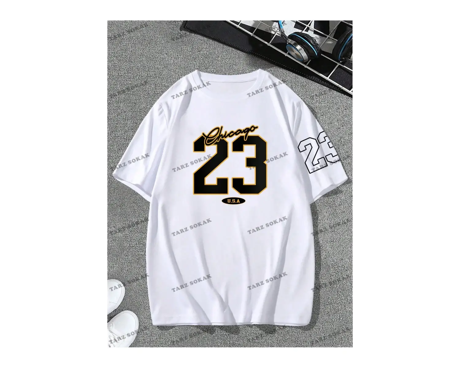 KOD Trend Erkek Mektup Grafikli Tişört