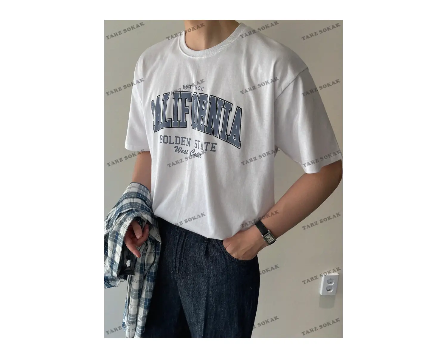 KOD Trend Erkek Pamuklu Harfli Grafik Tişört