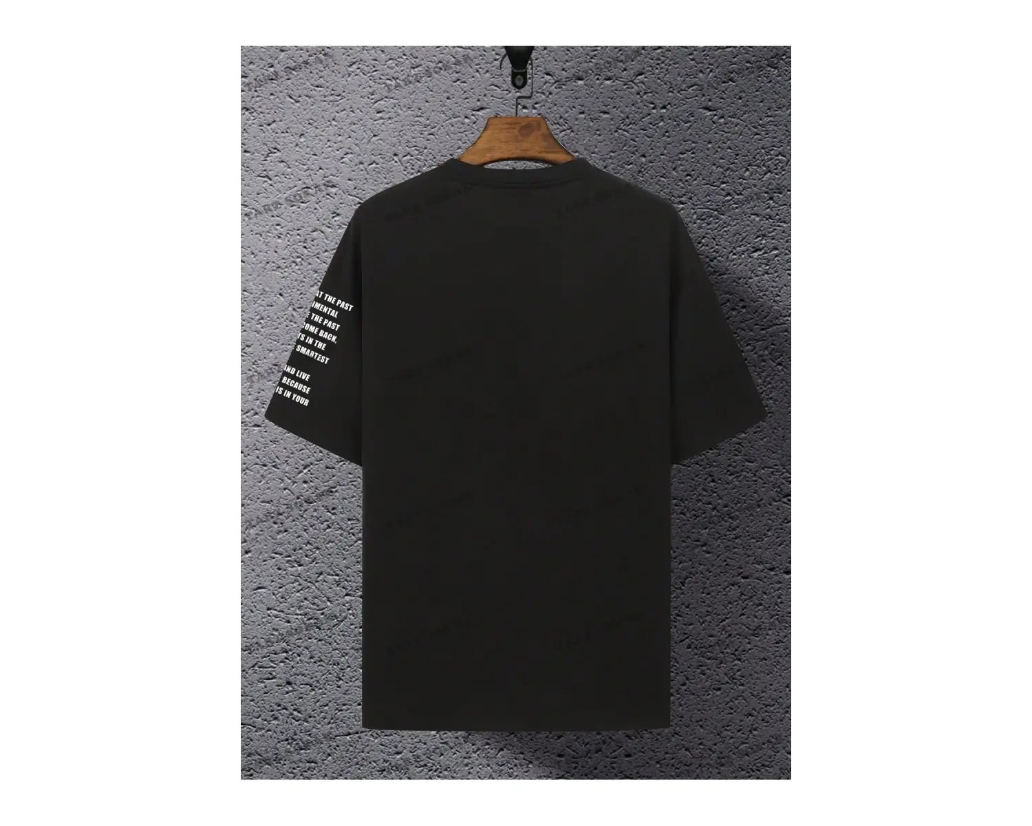 KOD Trend Erkek Sloganlı Düşük Omuz Oversize Tişört