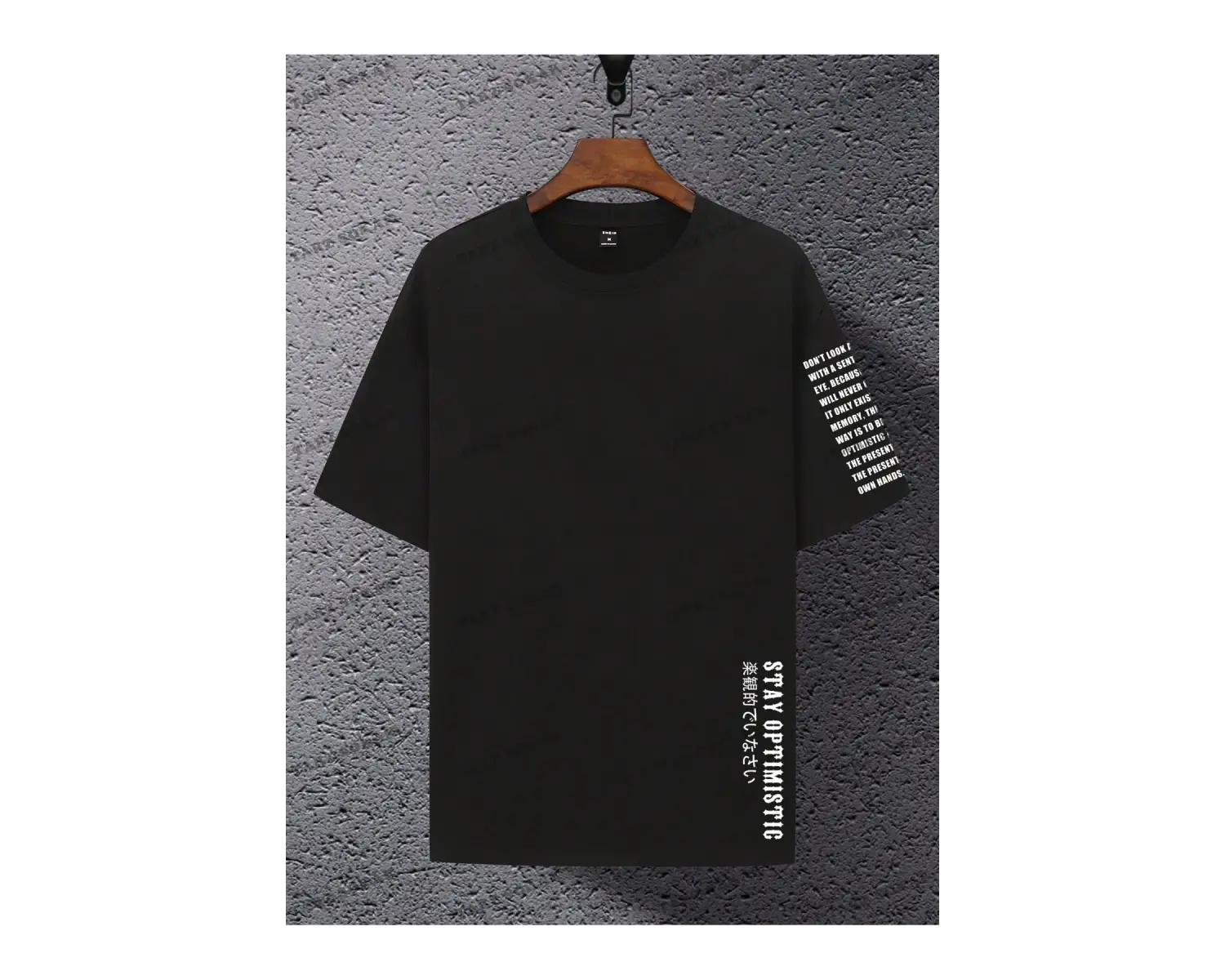 KOD Trend Erkek Sloganlı Düşük Omuz Oversize Tişört