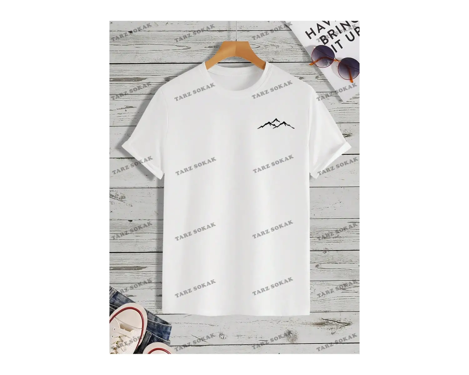 KOD Trend Homme Erkek Dağ Desenli Tişört