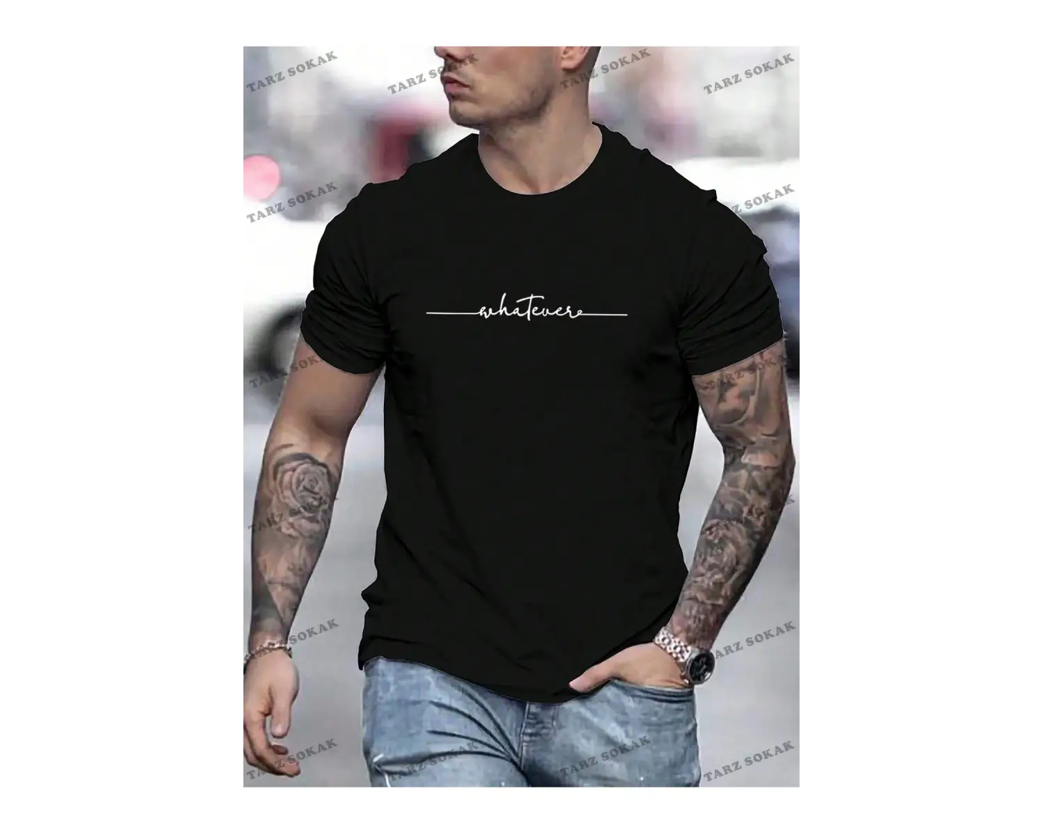 KOD Trend Homme Erkek Mektup Grafikli Tişört