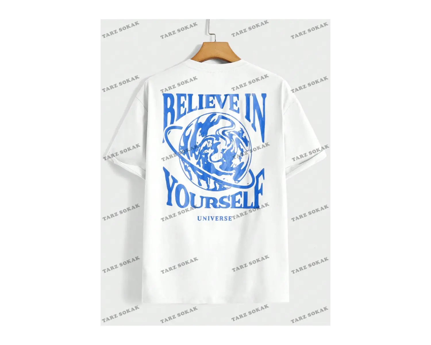 KOD Trend Hypemode Erkek Loose Fit Yuvarlak Yaka Baskılı Örme Tişört